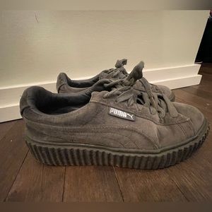 Fender by Rihanna gray platform pumas. Size 7. Run small.